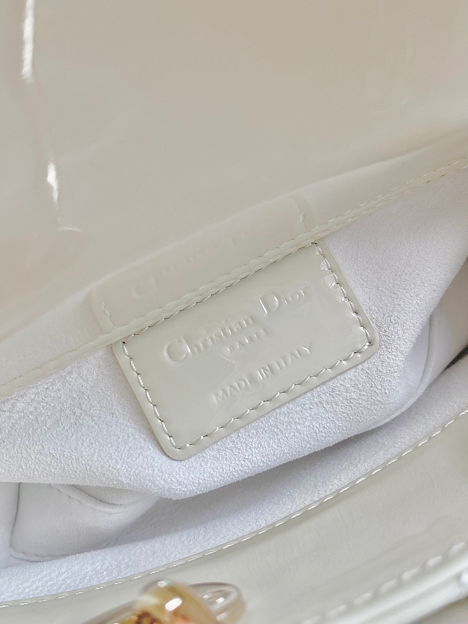 ミニ D-JOY バッグ 17 ホワイト ラムスキン