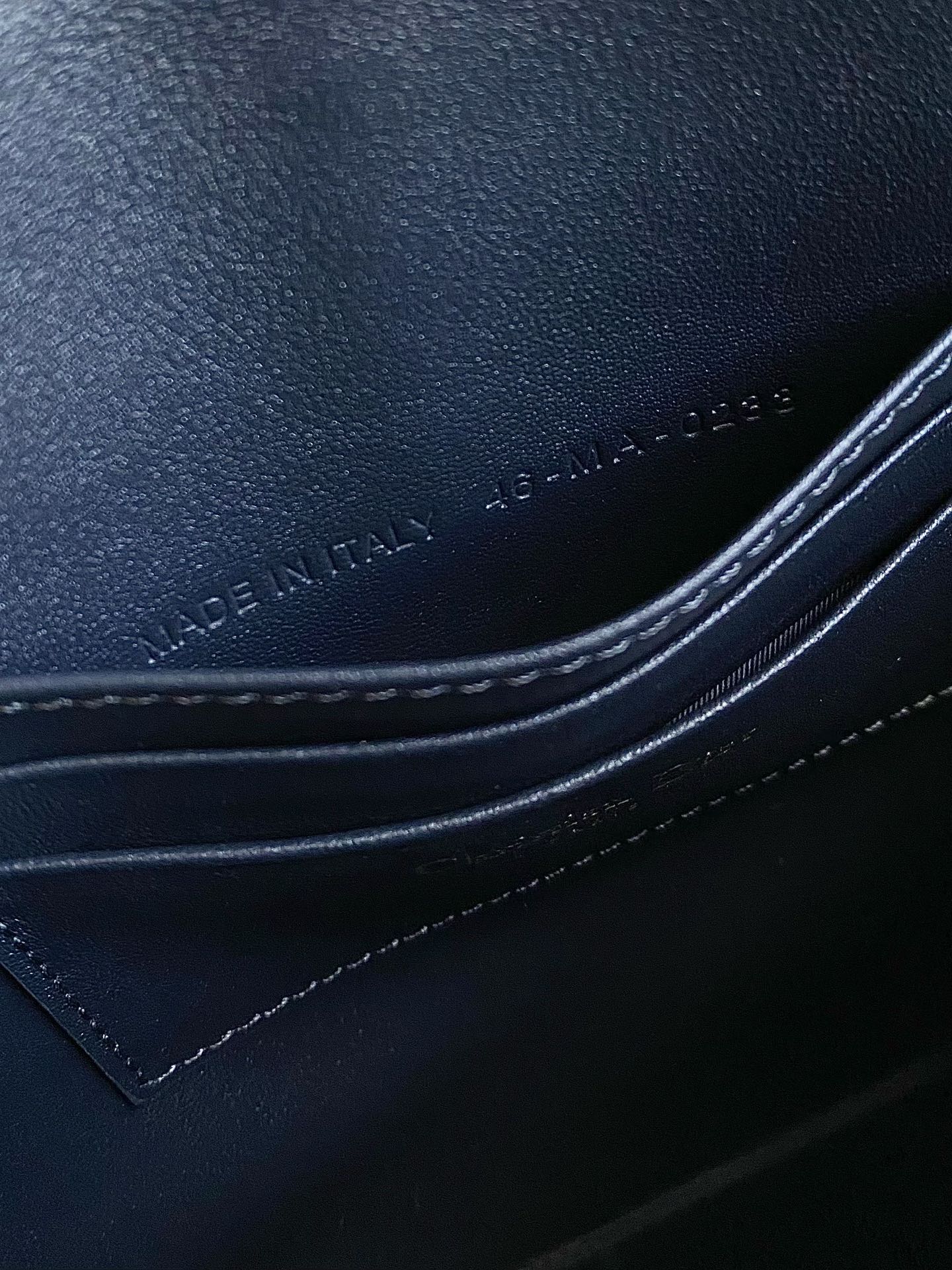 CD 30 ブルー オブリーク ジャカード クラッチバッグ