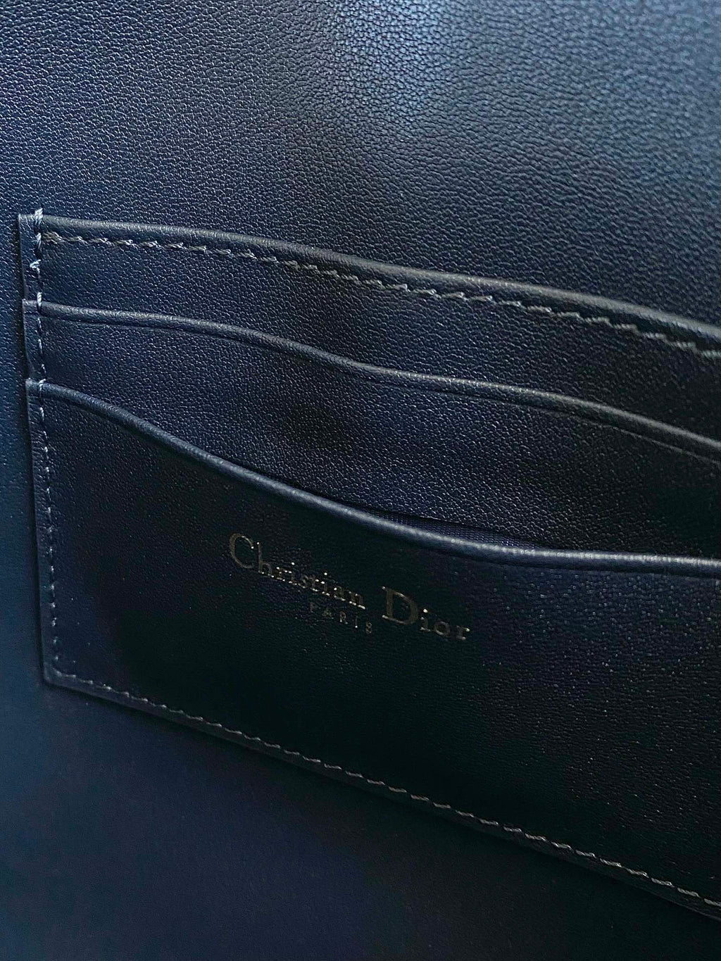 CD 30 ブルー オブリーク ジャカード クラッチバッグ