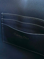 CD 30 ブルー オブリーク ジャカード クラッチバッグ