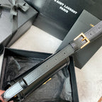 ソルフェリーノ スモールサッチェル 19インチ ブラック カーフスキン ゴールドロゴ