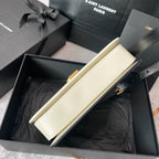 ソルフェリーノ ミディアム サッチェル 23インチ ブラック×ホワイト カーフスキン ゴールドロゴ