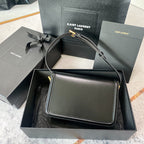 ソルフェリーノ ミディアム サッチェル 23インチ ブラック×ホワイト カーフスキン ゴールドロゴ