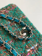 CC MEDIUM 20 CLASSIC BAG IN GREEN FOREST WOOL TWEED