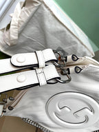 ブロンディ トートバッグ 30インチ ホワイトカーフスキン シルバー金具