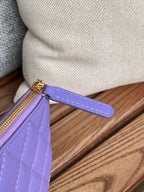 CCクラシック スモール 15 ジップポーチ（アメジストパープル グレインカーフスキン製）