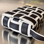 MINI CASSETTE 23 IN BLACK WHITE CALFSKIN