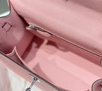 KELLY 25CM IN ROSE SAKURA SWIFT CALFSKIN SILVER HARDWARE