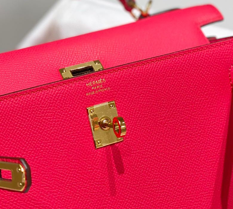 ケリー 25cm ローズ ティリアン スイフト カーフスキン ゴールド金具