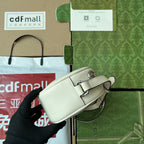 スモール ブロンディ オーバル ショルダーバッグ 20インチ オフホワイト カーフスキン