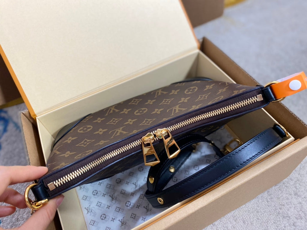 ブローニュ 29 ブラウン モノグラム キャンバス ゴールド金具