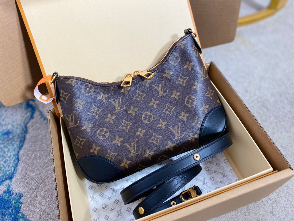 ブローニュ 29 ブラウン モノグラム キャンバス ゴールド金具