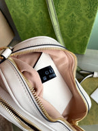 マーモント ハートバッグ 20インチ ホワイトカーフスキン ゴールド金具