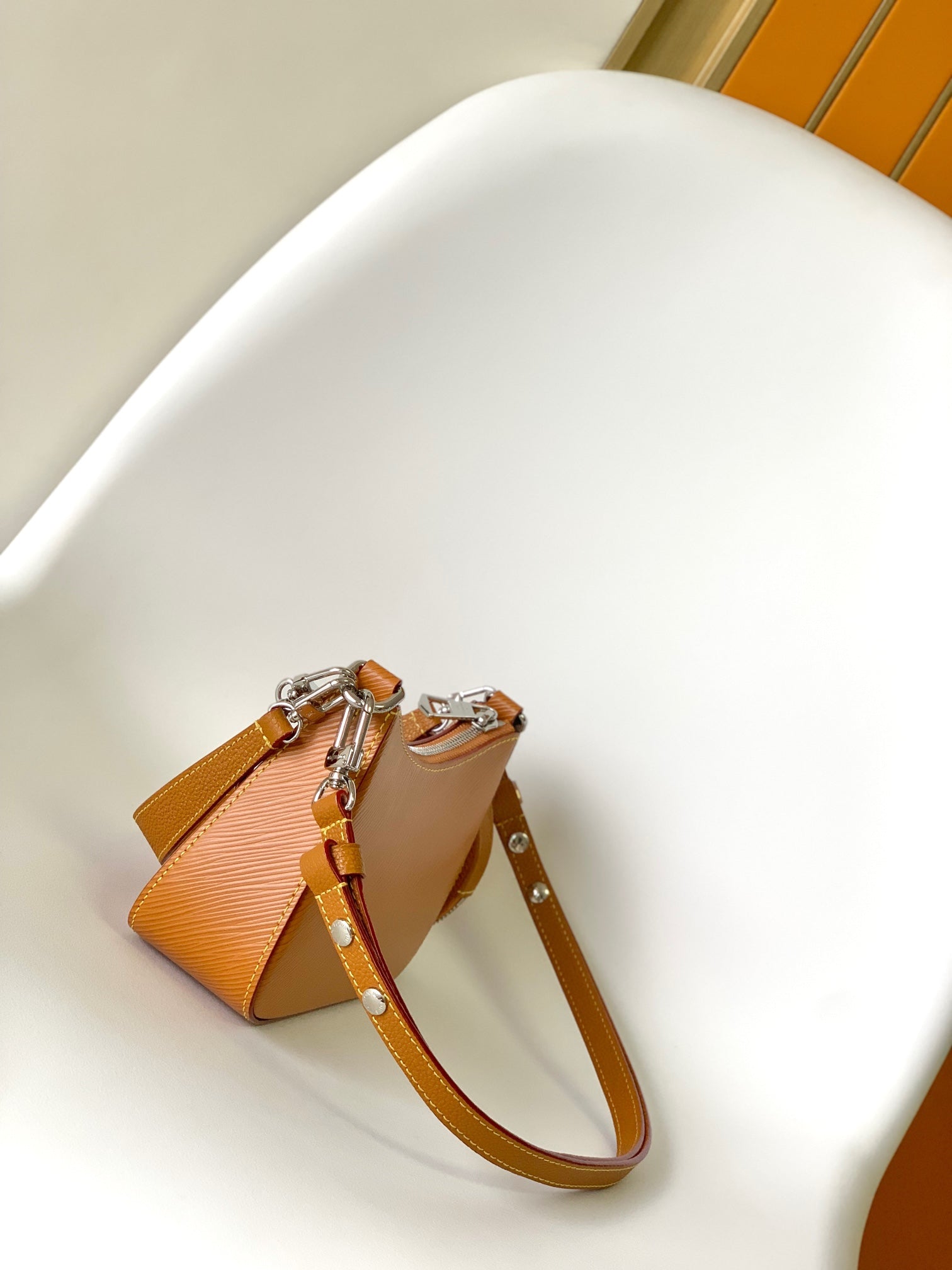 マレリーニ 19 ブラウン エピ グレインレザー