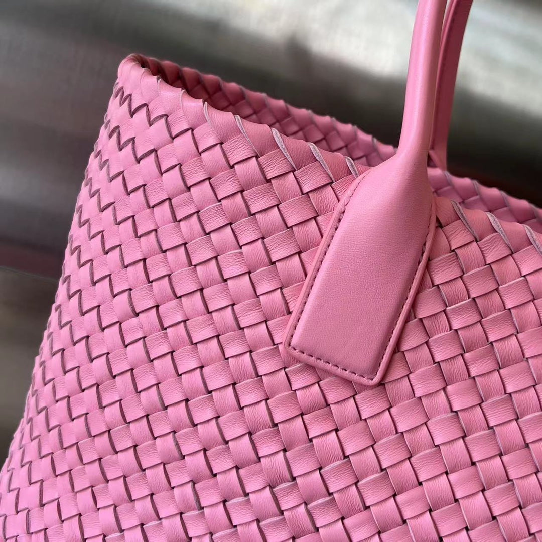 ラージ キャバット 51 フラミンゴ ピンク ラムスキン