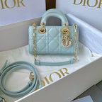 ミニD-JOYバッグ 17インチ ライトブルー ラムスキン