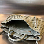 SMALL ANDIAMO 29 IN ECRU BEIGE LAMBSKIN