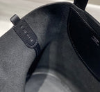 HERMES 25S IN THE LOOP 18 IN BLACK CALFSKIN SILVER HARDWARE