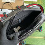 MESSENGER BAG 27 IN BLACK MONOGRAM CANVAS