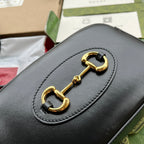 ホースビット 1955 スモール カメラバッグ 20 ブラック カーフスキン