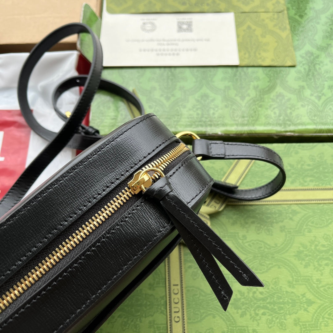 ホースビット 1955 スモール カメラバッグ 20 ブラック カーフスキン