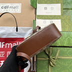 HORSEBIT 1955 SMALL CAMERA BAG 20 IN BEIGE AND EBONY GG BROWN CALFSKIN