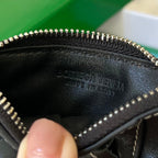 ジップ付きカードケース 11 ブラック カーフスキン