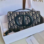 シグネチャー チェーンバッグ 21 ブルー オブリーク ジャカード