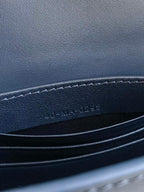 シグネチャー チェーンバッグ 21 ブルー オブリーク ジャカード