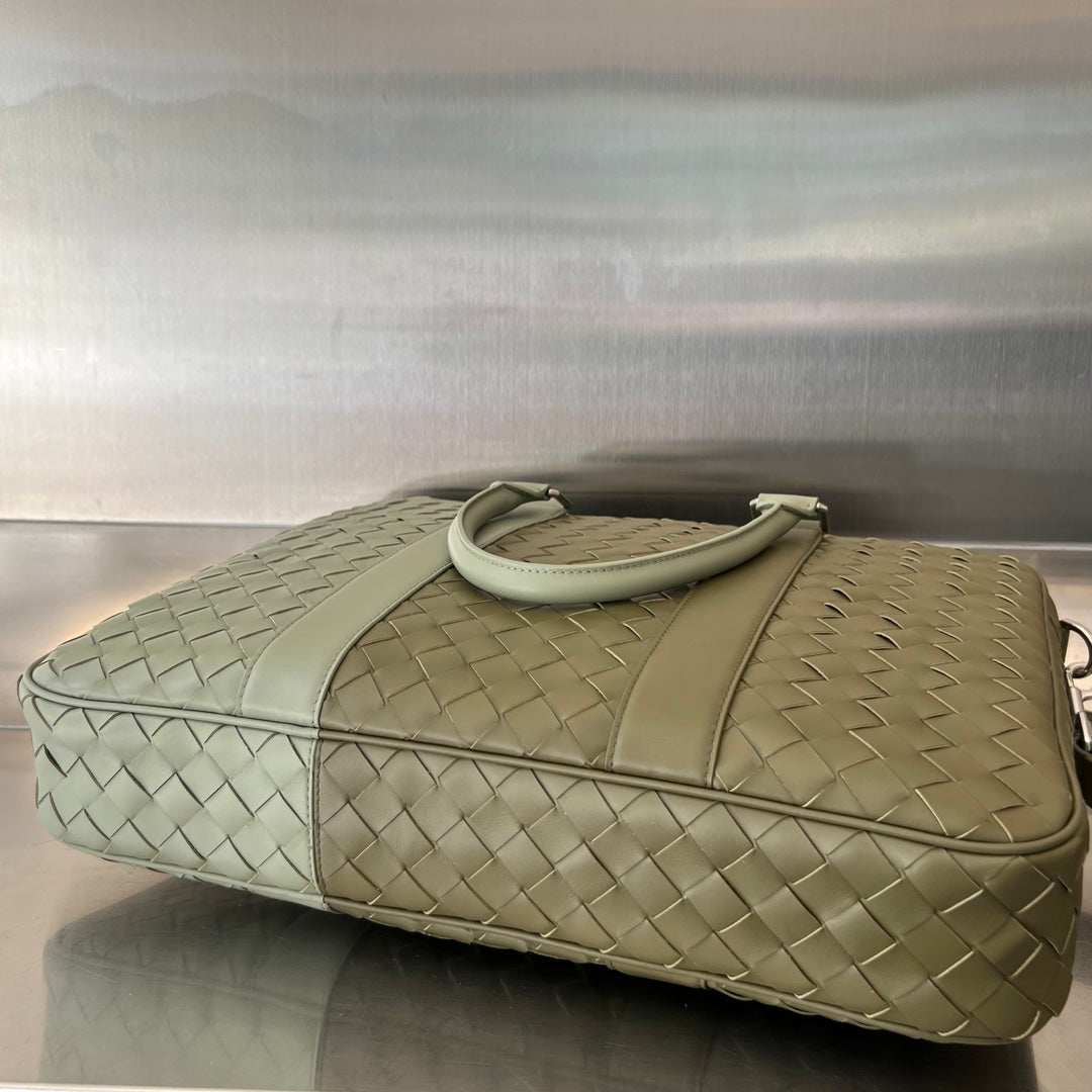 マッドミックストラバーチンカーフスキン製ラージイントレチャート40ブリーフケース