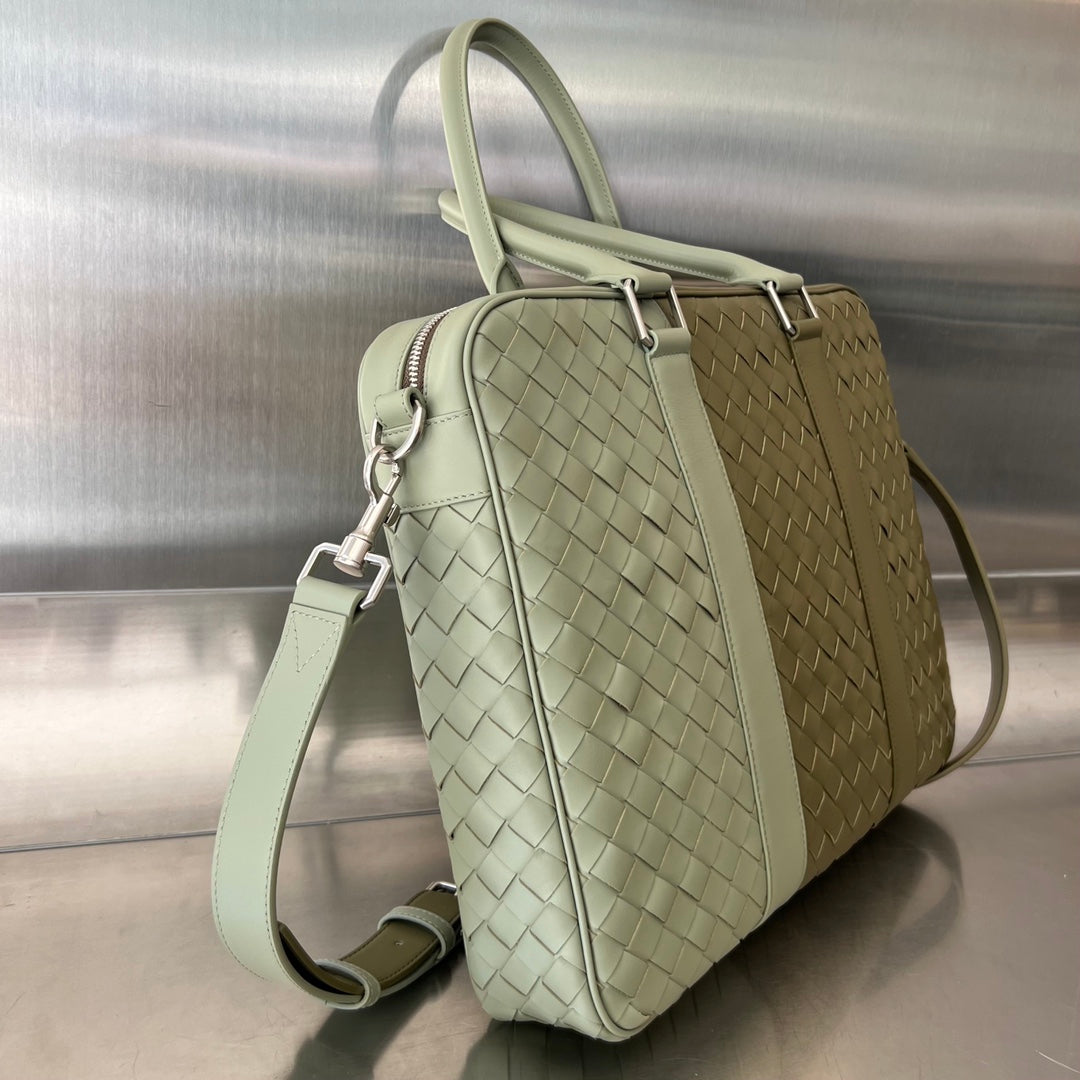 マッドミックストラバーチンカーフスキン製ラージイントレチャート40ブリーフケース