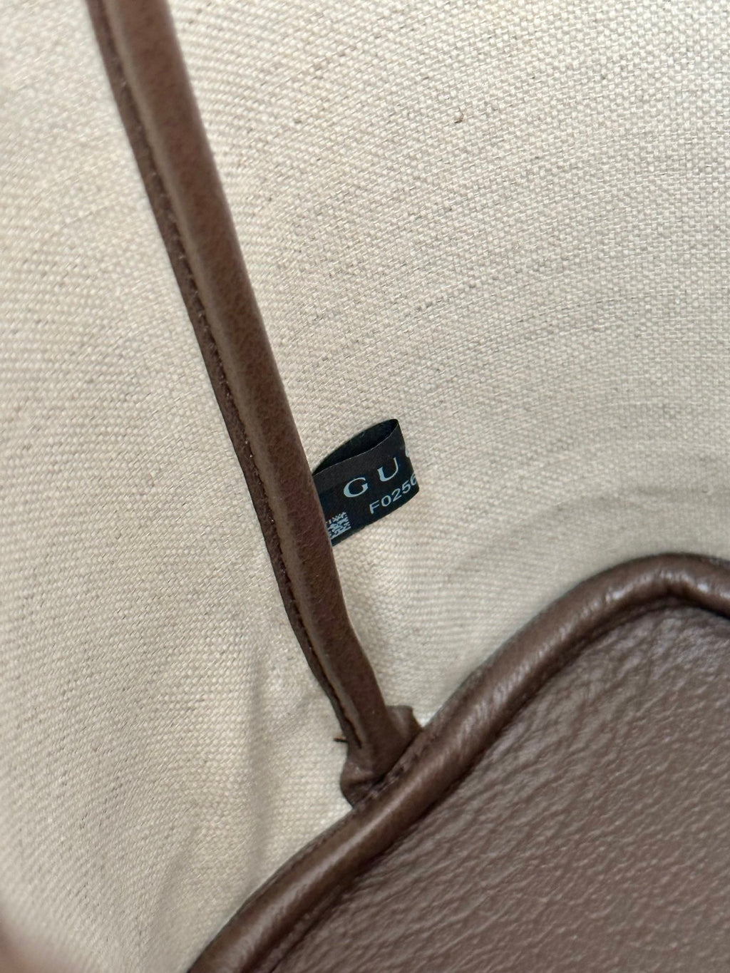 オフィディア スモール トートバッグ 31 ベージュ キャンバス＆ブラウン カーフスキン