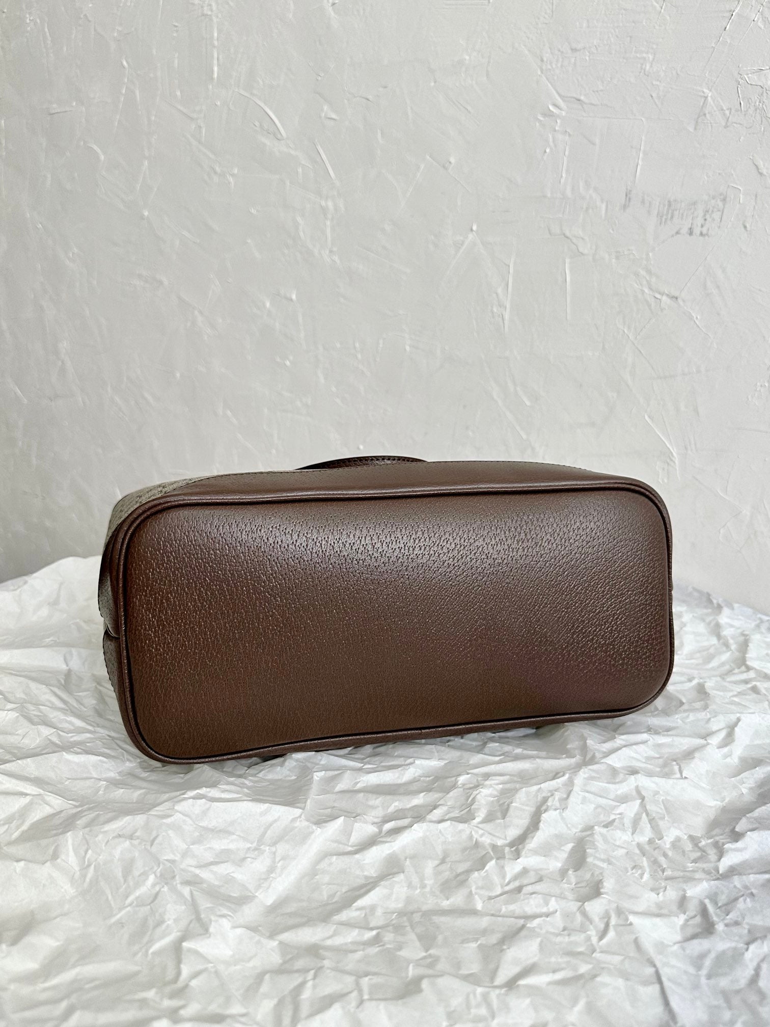 オフィディア スモール トートバッグ 31 ベージュ キャンバス＆ブラウン カーフスキン