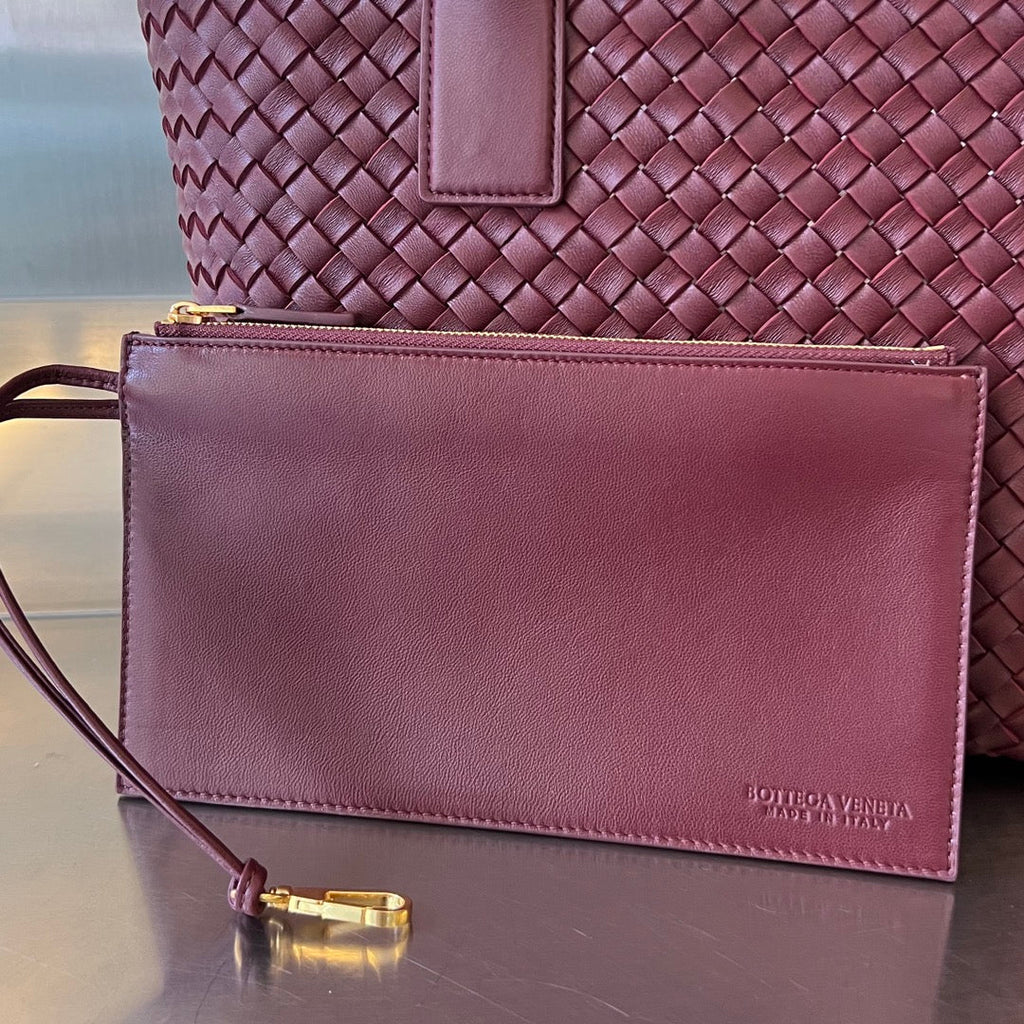 スモール カバ 32 インチ バーガンディ レッド ラムスキン