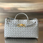 SMALL ANDIAMO 29 IN GREY LAMBSKIN