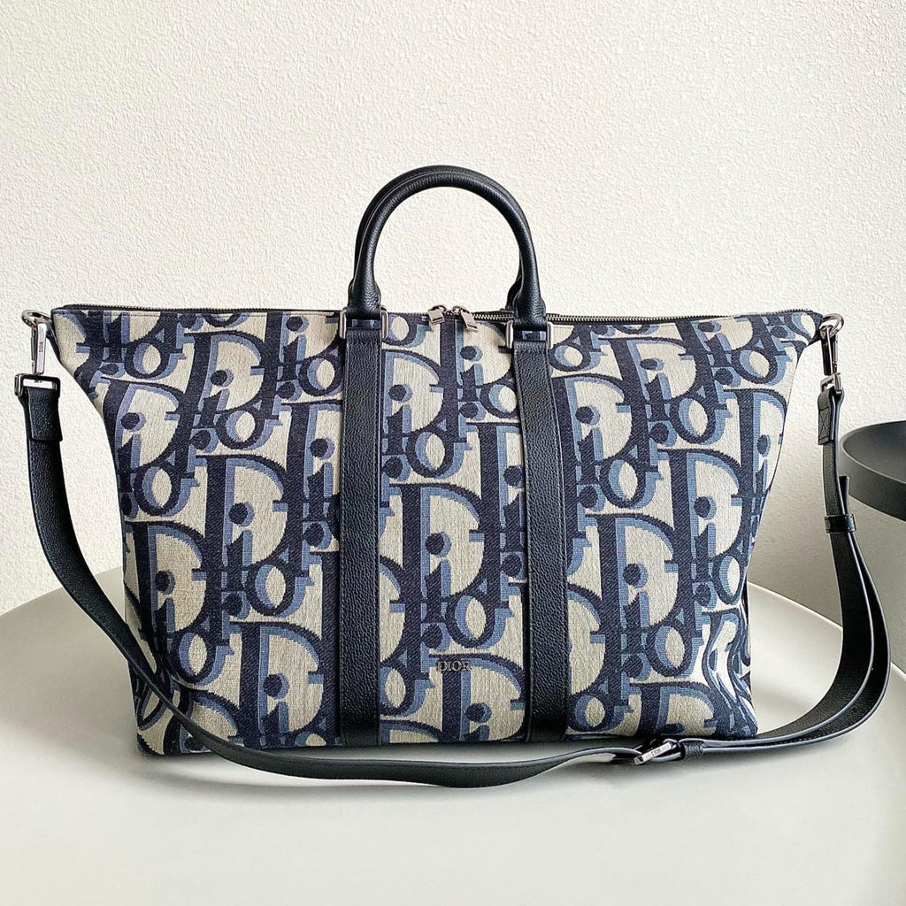 ウィークエンダー 40 ベージュ＆ブラック マキシ オブリーク ジャカード