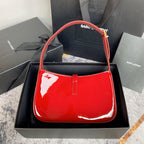 LE 5 À 7 バッグ 24インチ レッド グロッシーカーフスキン ゴールドハードウェア