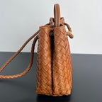 LARGE ANDIAMO 32 IN BURNT ORANGE LAMBSKIN