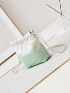 CC MINI 20 HOBO BAG IN WHITE MIX LIGHT GREEN CALFSKIN