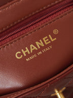 CC ケリー ミニ 19 ショッピングバッグ ワインレッド カーフスキン