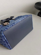 ミディアムトゥージュール 28 ブルーデニム オブリークジャカード