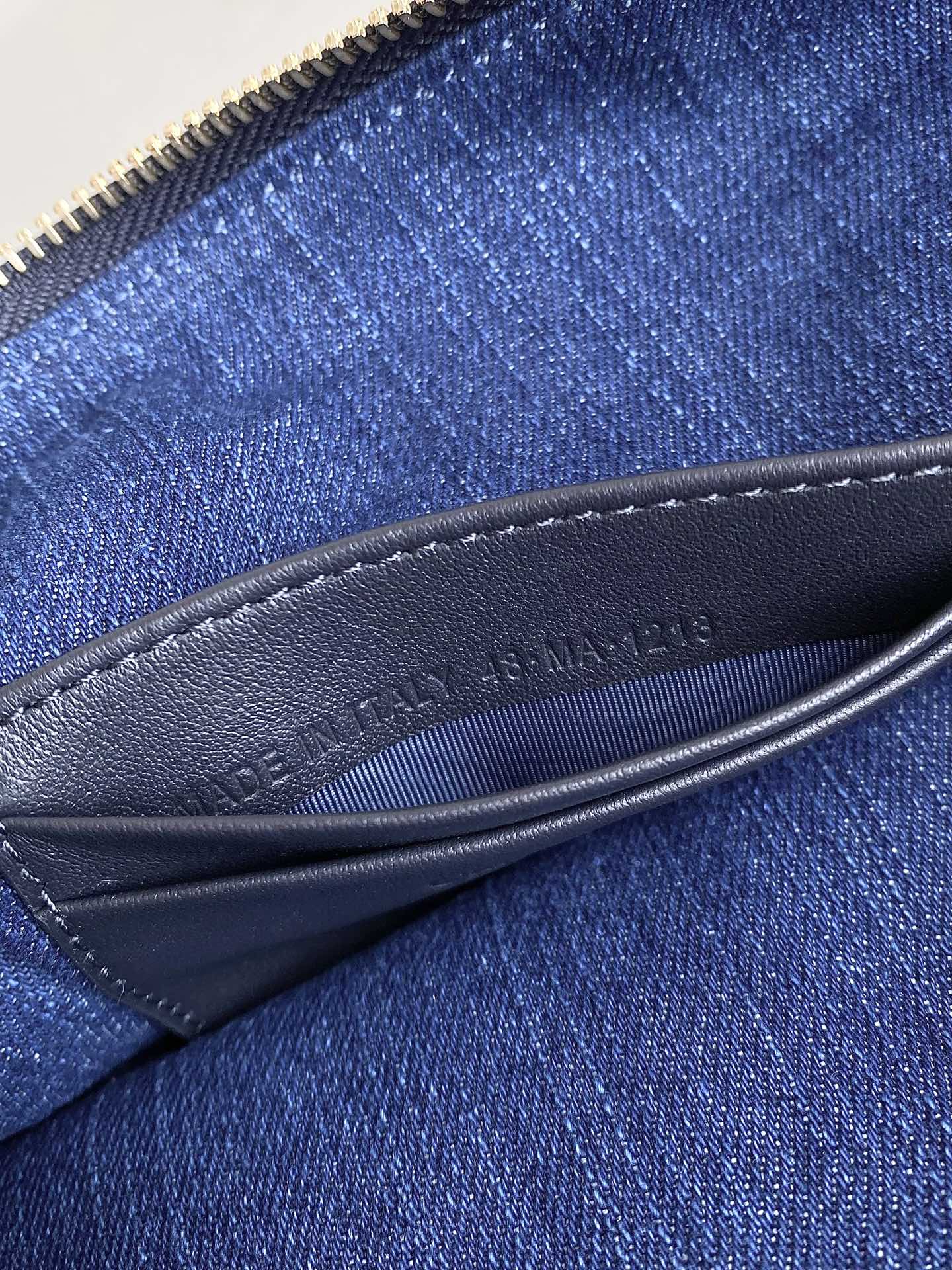 ディオールスター 28 ホーボーバッグ チェーン付き ブルーデニム オブリーク ジャカード