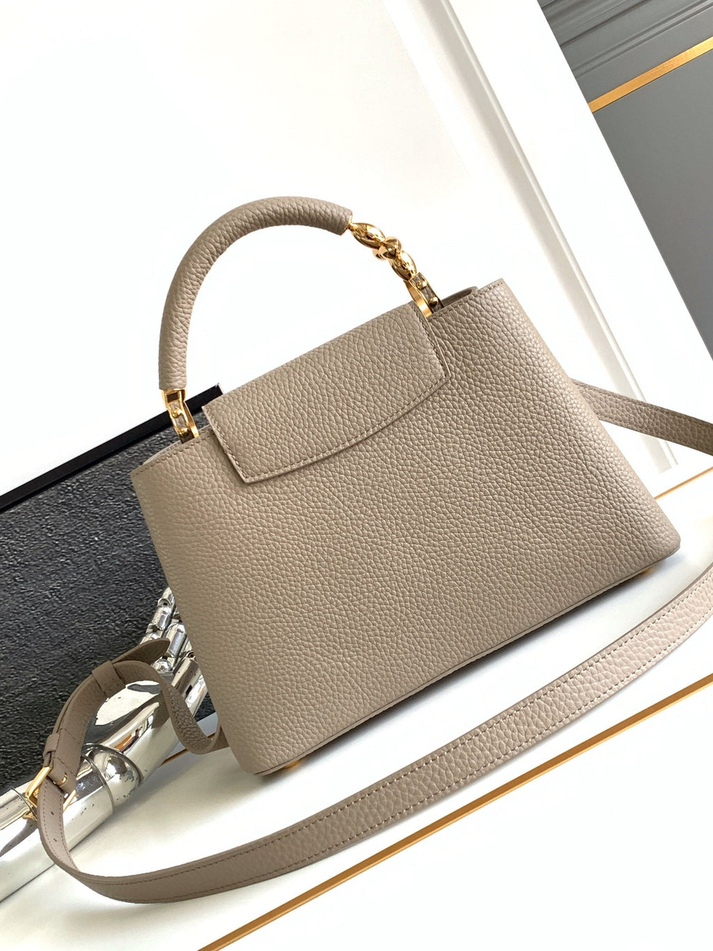 カプシーヌ BB 27 カーキブラウン トリヨンゴールドハードウェア