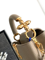 カプシーヌ ミニ 21 カーキブラウン トリヨンゴールド金具