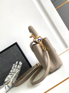 カプシーヌ ミニ 21 カーキブラウン トリヨンゴールド金具