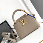 カプシーヌ ミニ 21 カーキブラウン トリヨンゴールド金具