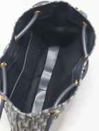 ブルーモノグラムオブリークジャカードのミディアム34ノリータバッグ