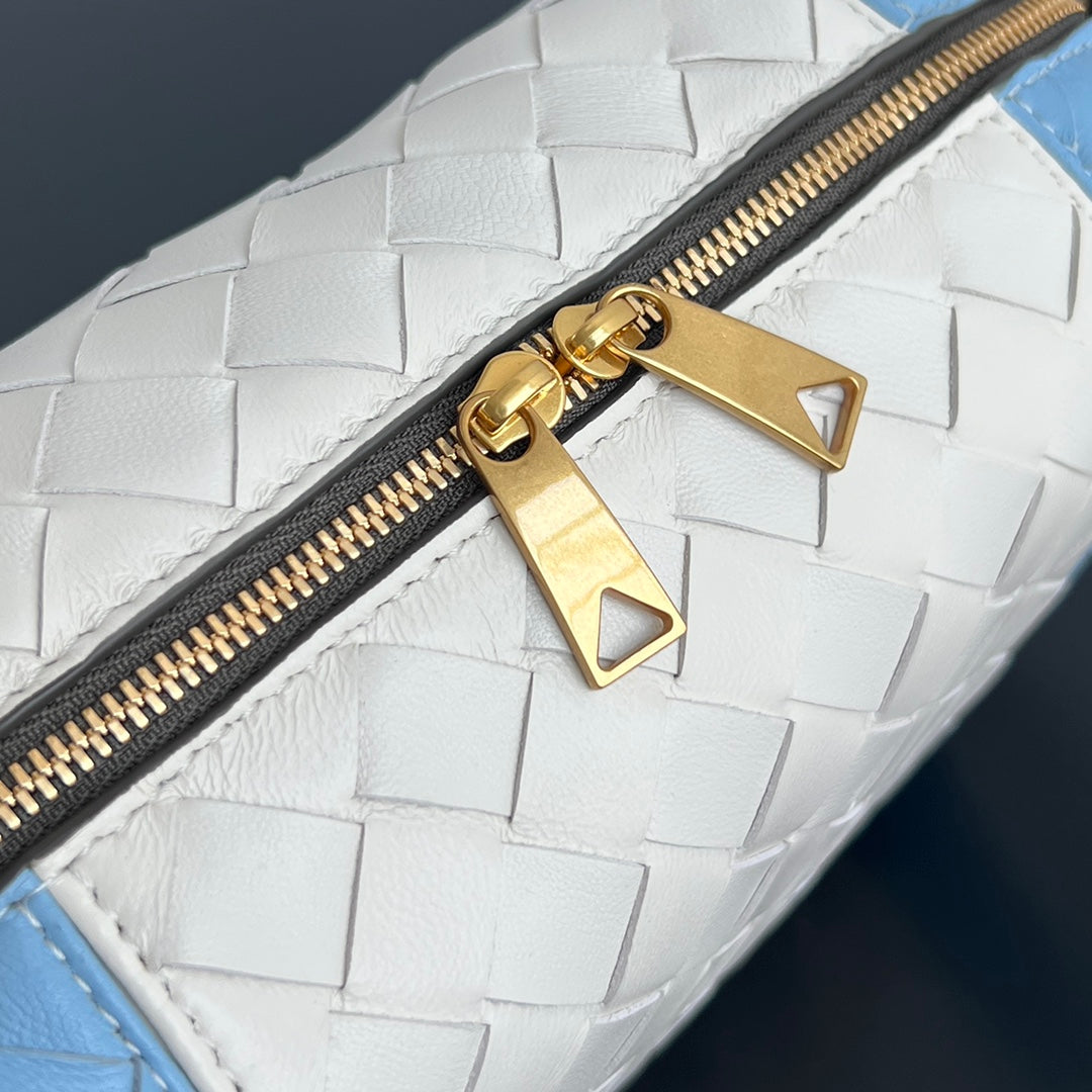 スモールループ 22インチ スカイブルー ミックスホワイト カーフスキン