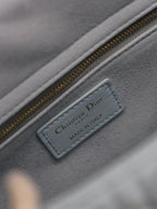 レディバッグ 24インチ ベビーブルー キルティング マクロカナージュ カーフスキン グリーンストラップ