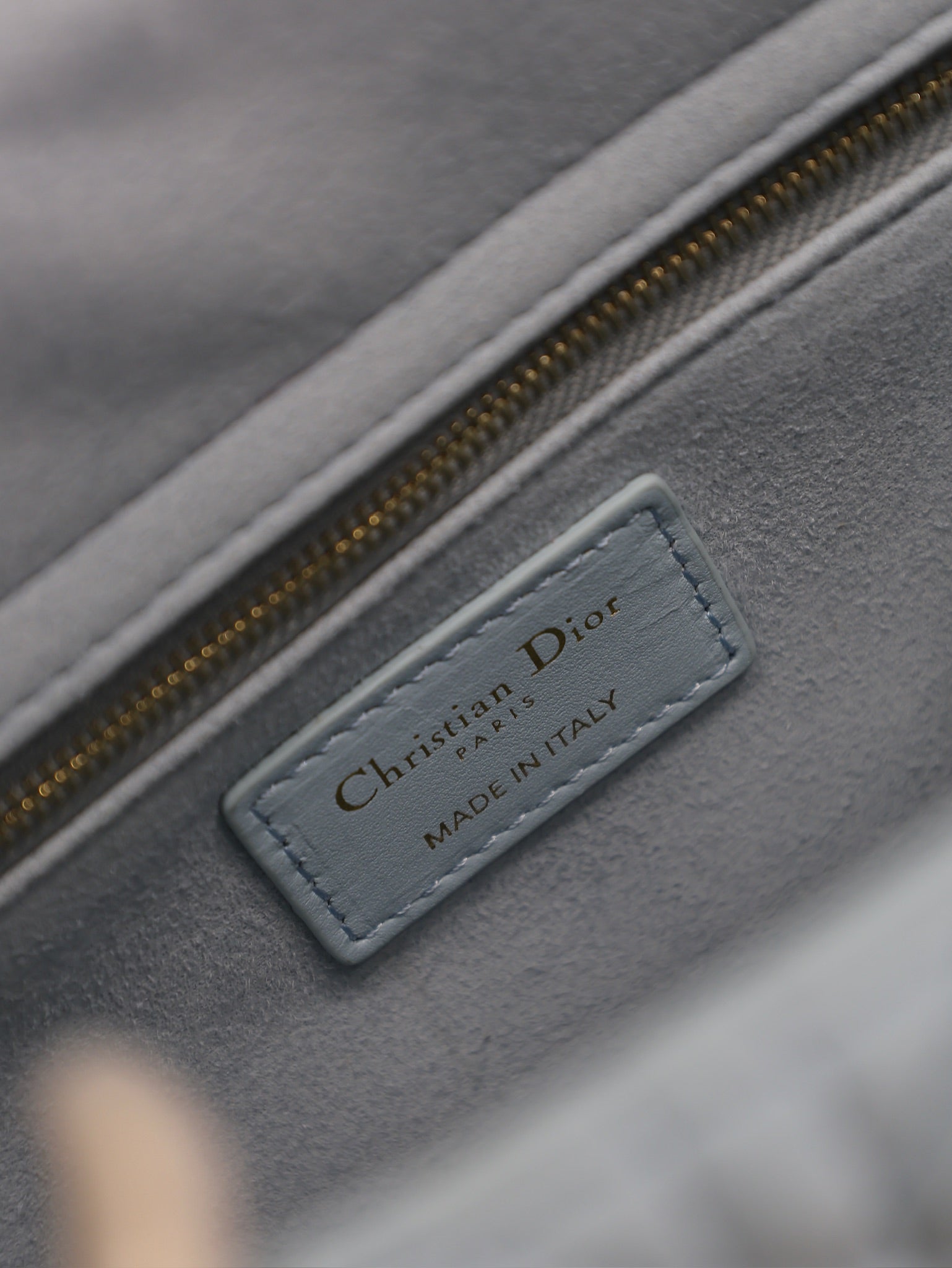 レディバッグ 24インチ ベビーブルー キルティング マクロカナージュ カーフスキン グリーンストラップ